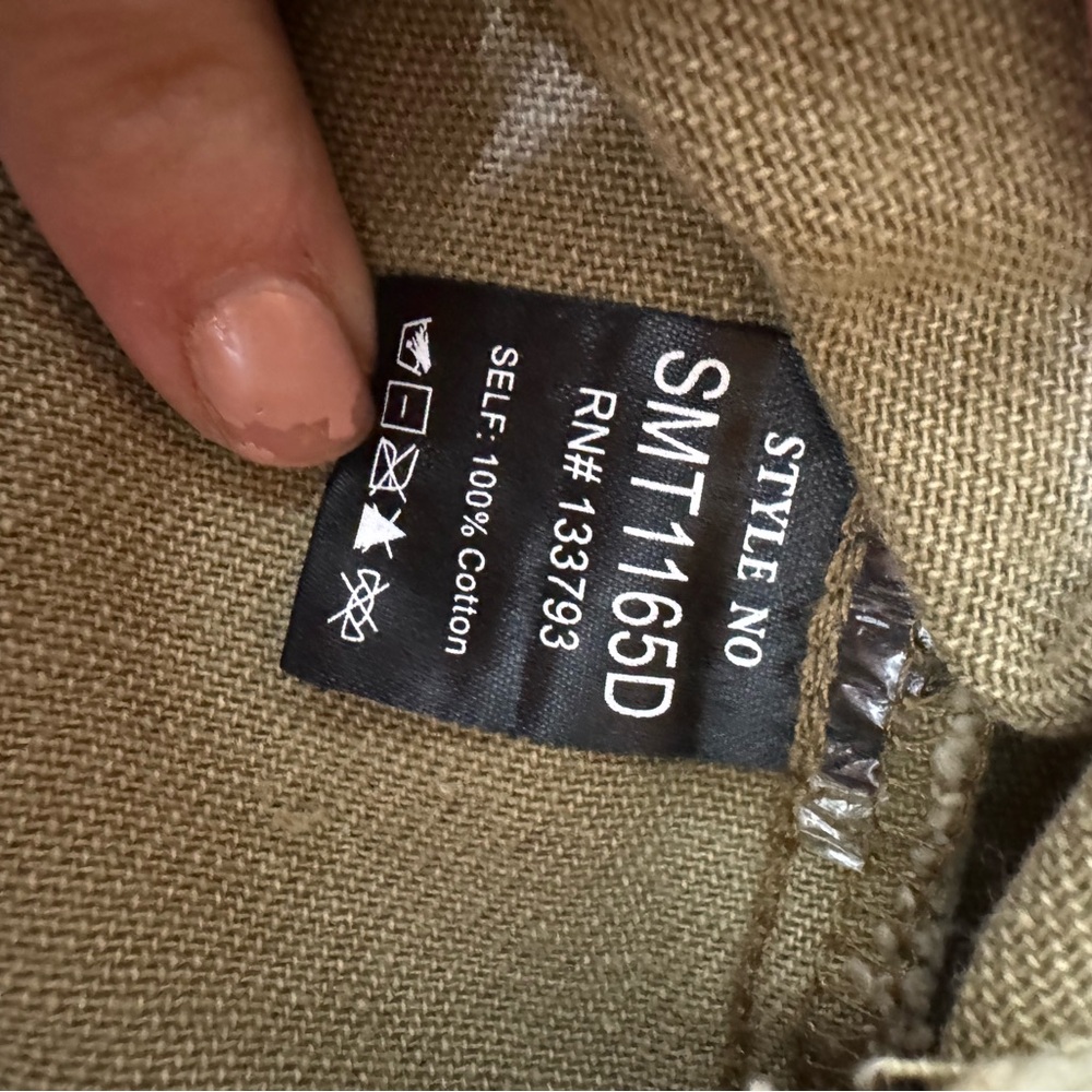 Pol Button Down Raw Hem Distressed Shacket, Nwot - image 6